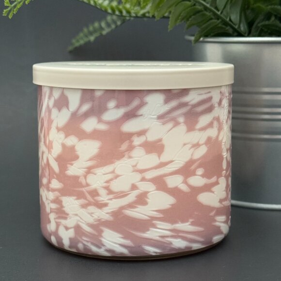 BBW Hot Pink Cocoa White Barn Bath & Body Works 3 Wick Candle - Picture 2 of 10